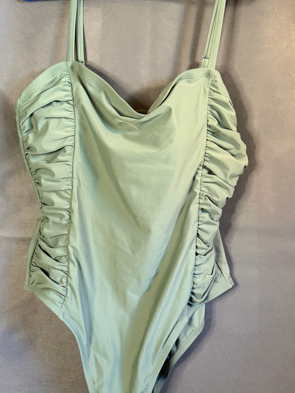 Shade & Shore Olive Green One-Piece Swimsuit Size XL NWT